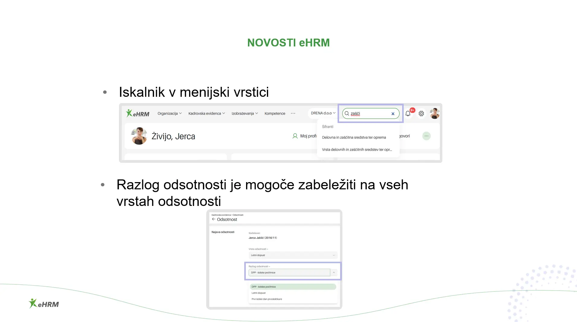 Nasveti za uporabo eHRM modula Kadrovanje
